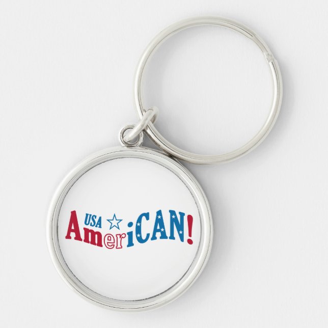 Porte-clés USA AmeriCAN ! porte - clé personnalisé (Devant)
