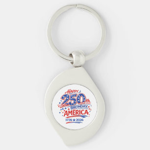Porte-clés USA Amérique 250e anniversaire patriotique