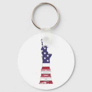 Porte-clés Usa Flag Statue Of Liberty