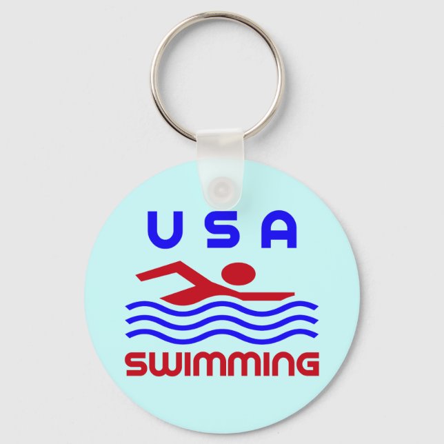 PORTE-CLÉS USA SWIMMINING (Recto)