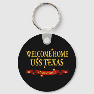 Porte-clés USS à la maison bienvenu le Texas
