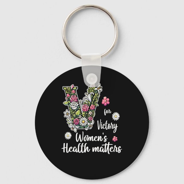 Porte-clés V Pour Victoire ; Santé des femmes S (Recto)