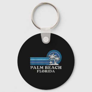 Porte-clés Vacances d'été en famille vintage à Palm Beach en