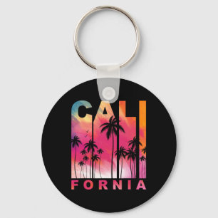 Porte-clés Vacances d'été Palmiers Ca Vintage Tropical Cal