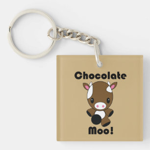 Porte-clés Vache à MOO Kawaii de chocolat