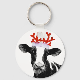 Porte-clés Vache avec des andouillers de renne