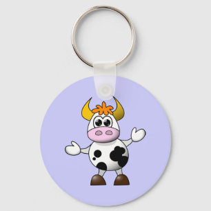Porte-clés Vache caricaturale drôle