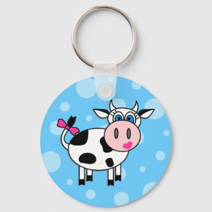 Porte-clés Vache heureuse à fille