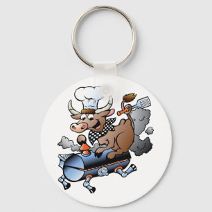 Porte-clés Vache Montant Un Porte - clé BBQ