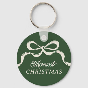 Porte-clés Vaches de Noël modernes   Classic Holiday Green