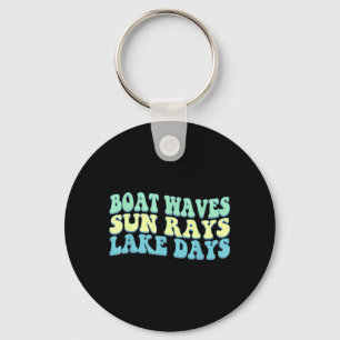 Porte-clés Vagues de bateau rayons de soleil jours de lac drô