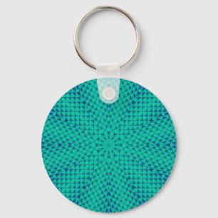 Porte-clés Vagues vertes et bleues