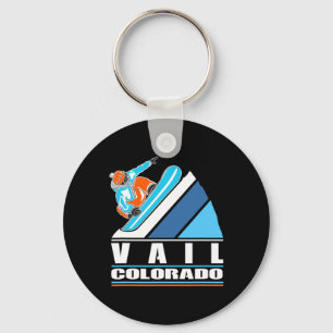 Porte-clés Vail Colorado - Snowboardeur Vintage