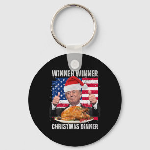 Porte-clés Vainqueur du dîner de Noël Humour Funny Trump X