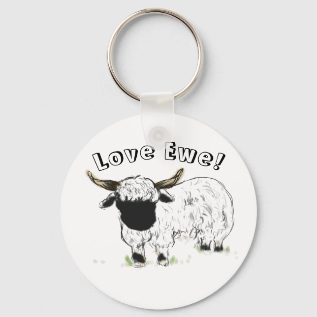Porte-clés Valais blreconnaît brebis - Love Ewe! (Recto)