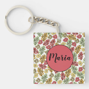 Porte-clés Valencia Espagnol Floral et vignes Personnalisé 