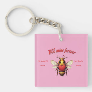 Porte-clés Valentin drôle de jeu de mots abeille