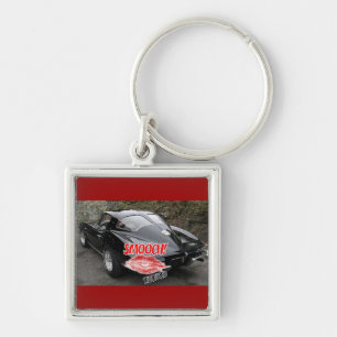 Porte-clés Valentine Black Split Fenêtre Corvette Classic