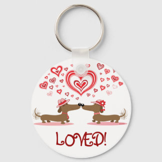 Porte-clés Valentine Dachshunds