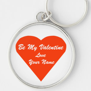 Porte-clés VALENTINE HEART, Ajoutez Votre Nom