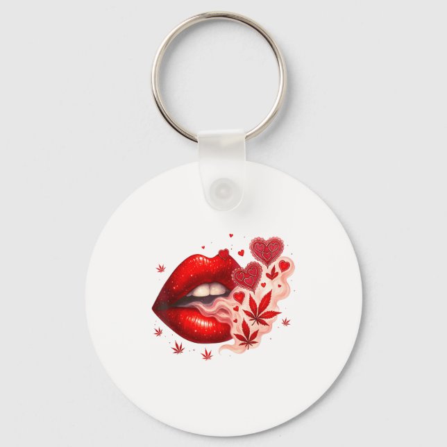 Porte-clés Valentine’s Day Weed Lover Stoner Babe  (Recto)