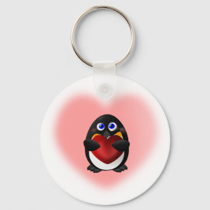 Porte-clés Valentine's Day Penguin with Heart
