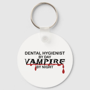 Porte-clés Vampire d'hygiéniste dentaire par nuit