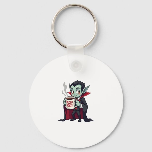 Porte-clés Vampire Louveur de café � Éffrayant Latte Shirt (Recto)