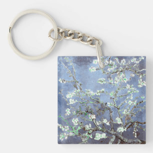 Porte-clés Van Gogh Almond Blossoms en acier bleu