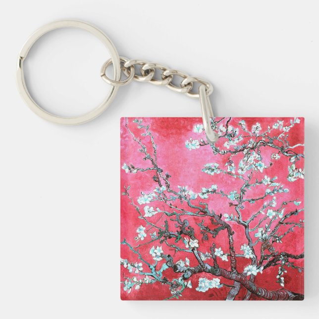 Porte-clés Van Gogh Almond Blossoms Rouge bleu (Devant)