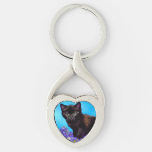 Porte-clés Van Gogh Chat et fleurs