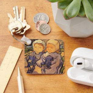 Porte-clés Van Gogh, Deux Enfants, Art Impressionniste Vintag
