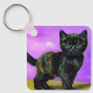 Porte-clés Van Gogh Style Cat