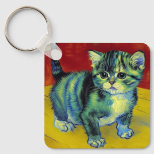 Porte-clés Van Gogh Tabby Cat