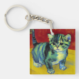Porte-clés Van Gogh Tabby Cat