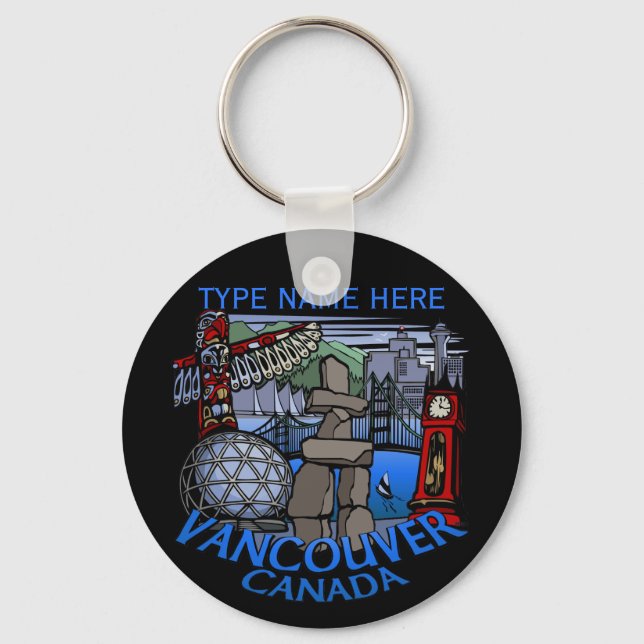 Porte-clés Vancouver Canada Porte - clé Souvenirs personnalis (Recto)
