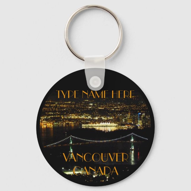 Porte-clés Vancouver Canada Porte - clé Souvenirs personnalis (Recto)