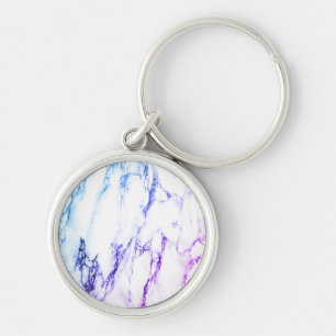 Porte-clés Variété de violets et aspect marbre à veines bleuâ