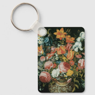 Porte-clés Vase de fleurs de style baroque vintage
