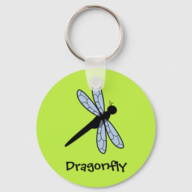 Porte-clés Vector Dragonfly (Arrière - plan vert) (Recto)