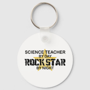 Porte-clés Vedette du rock de professeur de Sciences par nuit