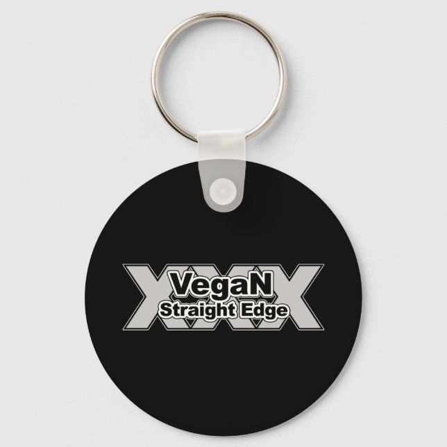 Porte-clés Vegan bord droit noir (Recto)