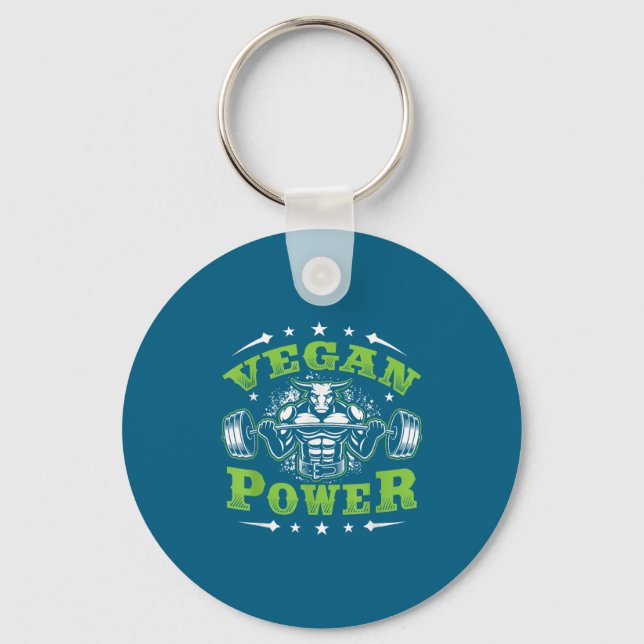 Porte-clés Vegan Fitness Workout I'm Vegan Wer  (Recto)