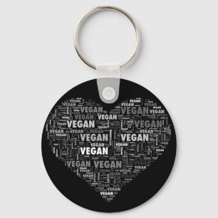 Porte-clés Vegan love heart design