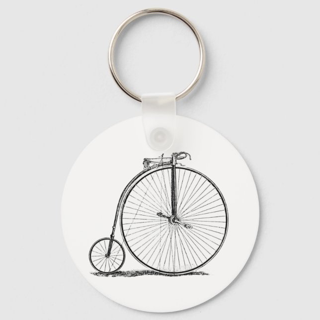 Porte-clés Vélo à grande roue Penny Farthing (Recto)