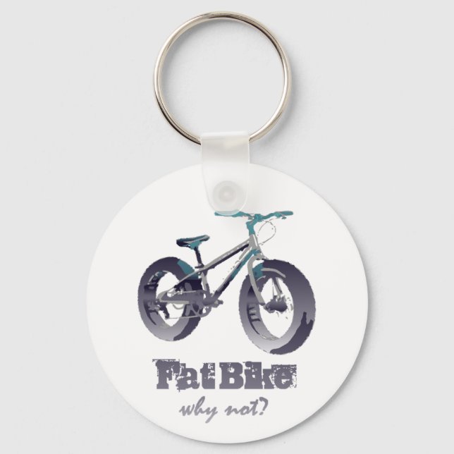 Porte-clés Vélo gras Pourquoi pas Motivational Citation avec  (Recto)