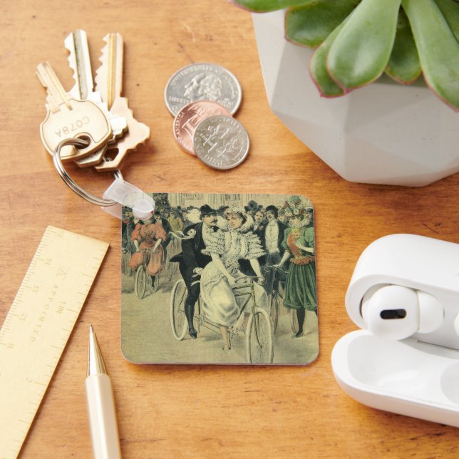 Porte-clés Vélo neuf mariée et mariée Mariage victorienne (Bureau)