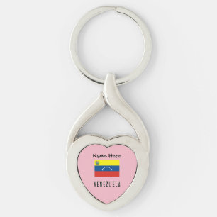 Porte-clés Venezuela Drapeau Vénézuélien Nom Personnalisé