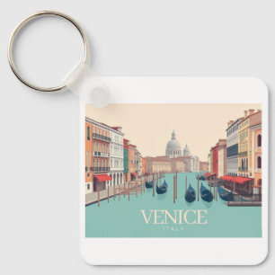 Porte-clés Venise Italie Pastel Voyage Design