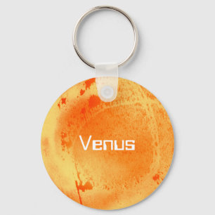 Porte-clés Vénus Planet en orange vif et jaune